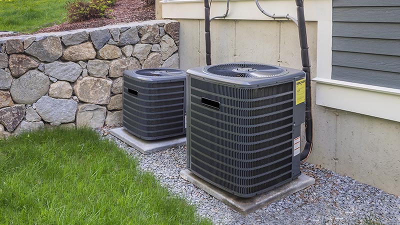 HVAC system seen while preforming home inspection services